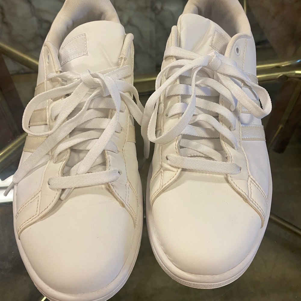 Newly washed lightly worn Adidas Superstars